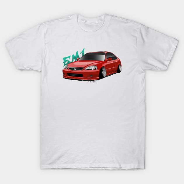 Civic Em1 T-Shirt by LpDesigns_